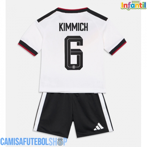 Camisa de time de futebol Alemanha Joshua Kimmich #6 Replicas 1º Equipamento Infantil Mundo 2026 Manga Curta (+ Calças curtas)